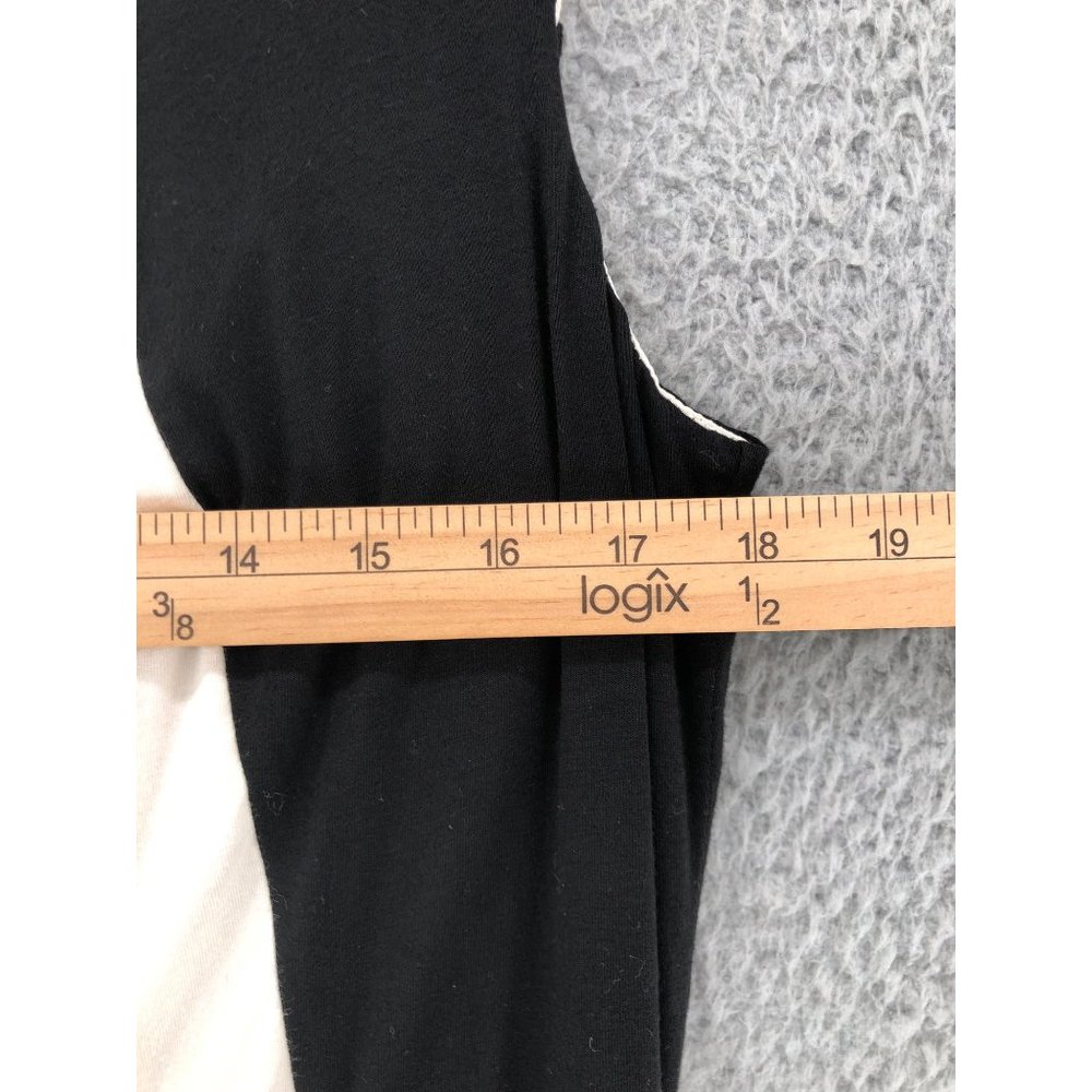 Ann Taylor Black and White Colorblock Midi Dress - Picture 8 of 10